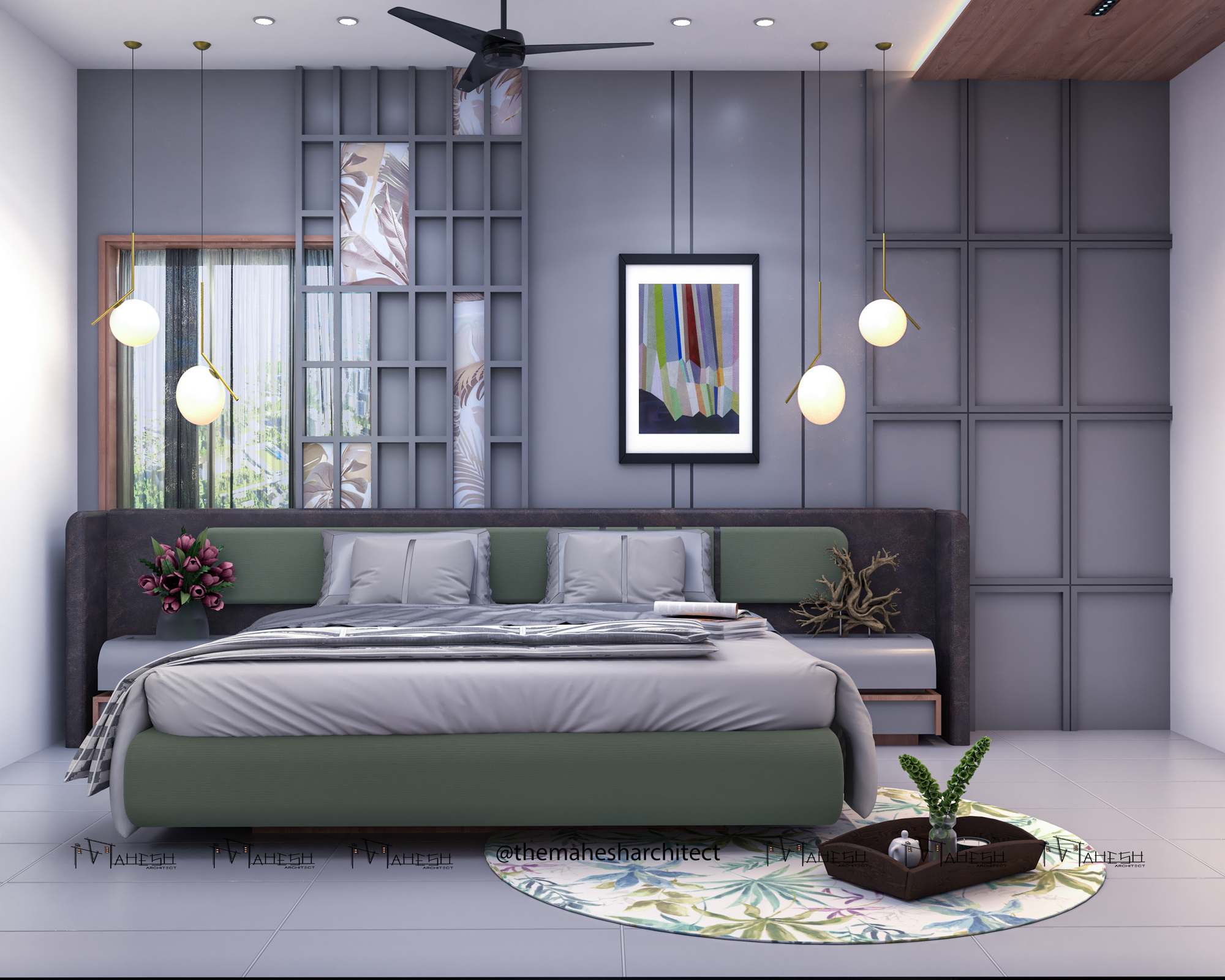 A recent interior render from the studio's portfolio